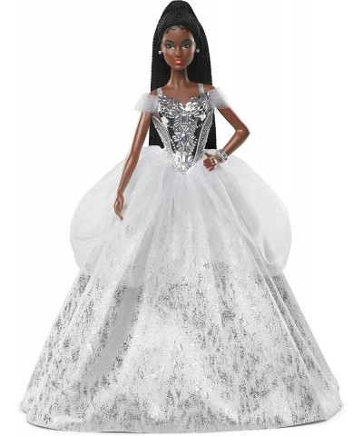 Signature 2021 Holiday Doll (12-inch Brunette Braided Hair) in Silver Gown with Doll Stand and Certificate of Authenticity Gi...