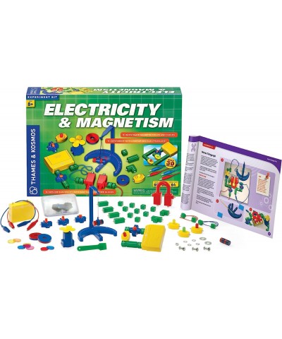 Electricity & Magnetism Science Kit | 62 Safe Experiments Investigating Magnetic Fields & Forces for Ages 8+ | Assemble Elect...