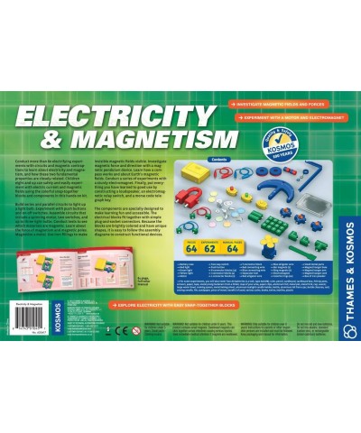 Electricity & Magnetism Science Kit | 62 Safe Experiments Investigating Magnetic Fields & Forces for Ages 8+ | Assemble Elect...