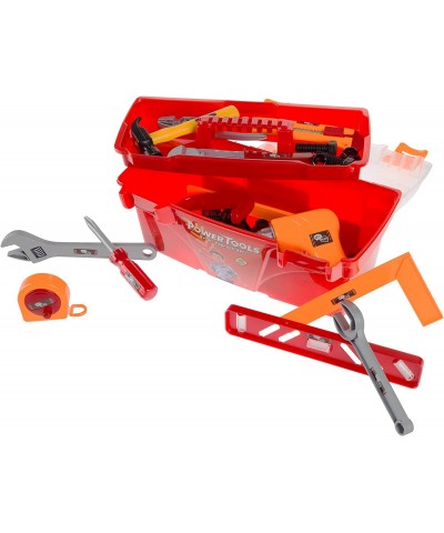 40-Piece Toy Tool Box Set-Pretend Play Construction Handyman Set for Boys and Girls-Includes Hammer Screwdrivers Drill Bolts ...