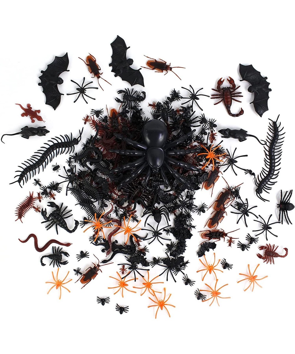 224 Pieces Realistic Plastic Fake Bugs Trick Joke Toys Insects Halloween Prank Toy Props roaches Spiders Scorpions Centipedes...