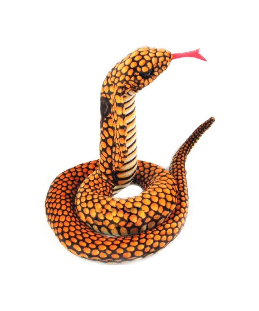 31 Inches Realistic Orange Cobra Snake Plush Stuffed Animal Toy Soft Doll Prank Gift for Friends $26.54 Stuffed Animals & Ted...