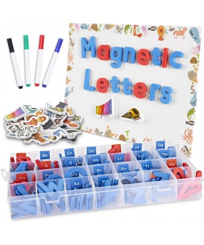 ABC Magnetic Letters Set for Kids and Toddlers. Alphabet Lowercase and Uppercase Foam Magnets with White Board 4 Pens and Era...