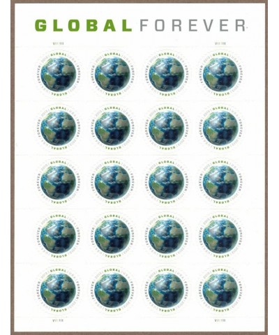 Global Forever Sheet 20 - Earth Stamps Scott 4740 $91.32 Collectible Postage Stamps