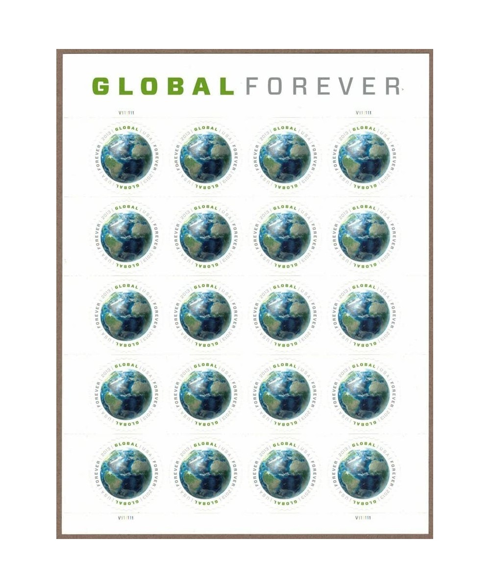 Global Forever Sheet 20 - Earth Stamps Scott 4740 $91.32 Collectible Postage Stamps