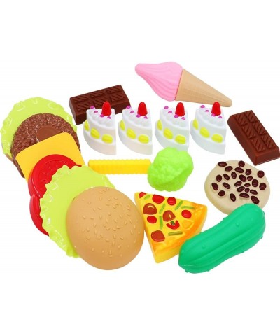 50Pcs Pretend Food Set Fake Plastic Fruit Vegetable Kitchen Food Toys for Toddlers Kids $21.52 Toy Kitchen Products