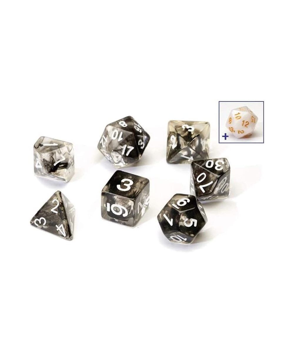 Black Cloud Transparent Resin Dice Set Game $22.47 Game Accessories