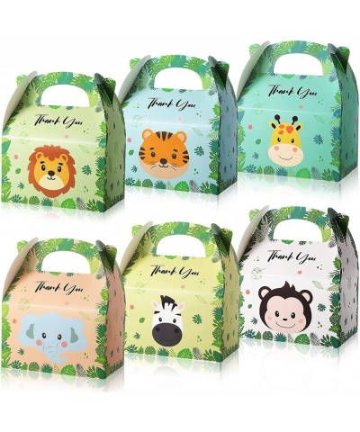 24 Pcs Zoo Party Box Safari Party Favor for Kids Baby Jungle Animal Party Bags Treat Boxes Goodie Bags Safari Themed Birthday...