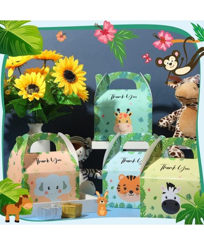 24 Pcs Zoo Party Box Safari Party Favor for Kids Baby Jungle Animal Party Bags Treat Boxes Goodie Bags Safari Themed Birthday...