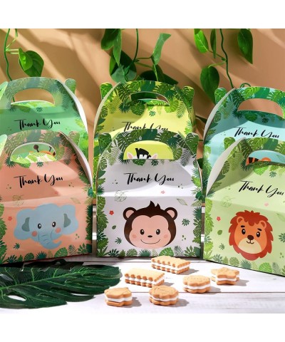 24 Pcs Zoo Party Box Safari Party Favor for Kids Baby Jungle Animal Party Bags Treat Boxes Goodie Bags Safari Themed Birthday...