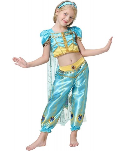 Girls Halloween Aladdin Jasmine Costume Arabian Princess Dress up Cosplay Party Outfits Kids Belly Dancewear $22.62 Kids' Cos...