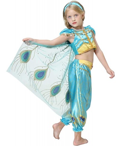 Girls Halloween Aladdin Jasmine Costume Arabian Princess Dress up Cosplay Party Outfits Kids Belly Dancewear $22.62 Kids' Cos...