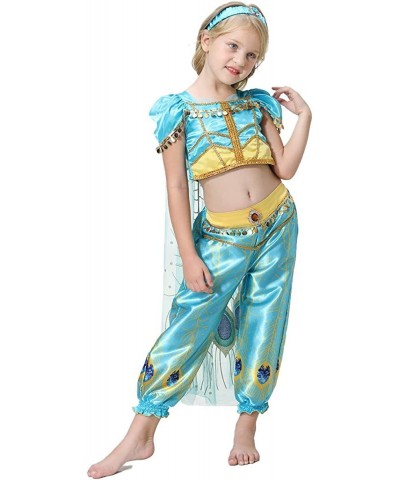 Girls Halloween Aladdin Jasmine Costume Arabian Princess Dress up Cosplay Party Outfits Kids Belly Dancewear $22.62 Kids' Cos...