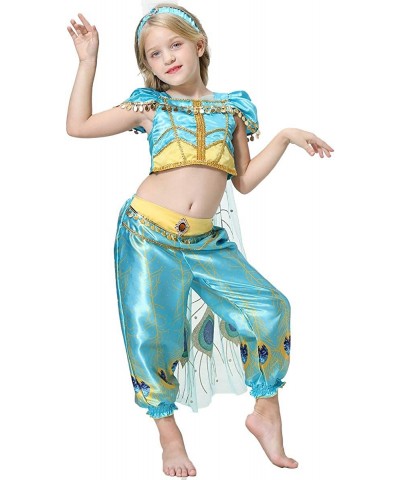 Girls Halloween Aladdin Jasmine Costume Arabian Princess Dress up Cosplay Party Outfits Kids Belly Dancewear $22.62 Kids' Cos...