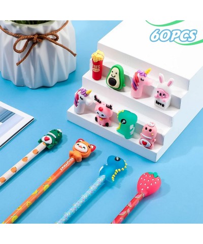 60 Pcs Cute School Supplies Animal Erasers for Kids 3D Take Apart Animal Pencil Toppers Cute Dinosaur Pen Toppers Kawaii Fun ...