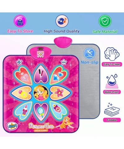 Dance Mat Gifts Toys for 3-10 Year Old Girls Princess Themed Electronic Dance Pad with LED Screen 3 Modes Dance Music Game 5 ...