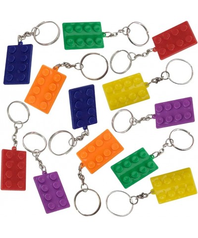 Building Block Keychains Set of 12 Fun Key Chains for Backpack Purse Luggage or Pocket Book Birthday Party Favors Carnival Pa...