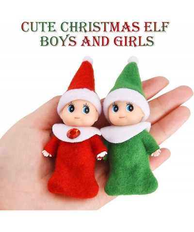 4 Pieces Baby Christmas Elf Dolls Christmas Miniature Elf Dolls Tiny Elf Boys and Girls Christmas Decorations Party Accessori...