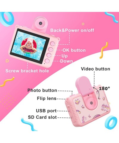 Kids Waterproof Camera Unicorn Christmas Birthday Gifts for Girls Age 3-12 HD Video Children Digital Underwater Toddler Selfi...