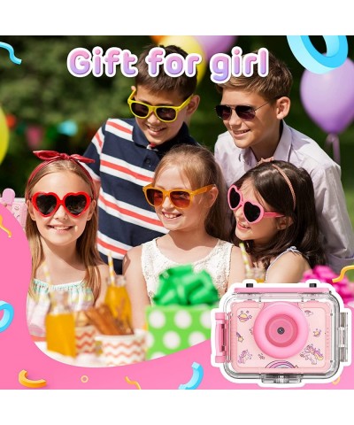 Kids Waterproof Camera Unicorn Christmas Birthday Gifts for Girls Age 3-12 HD Video Children Digital Underwater Toddler Selfi...