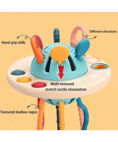 AILIMY Montessori Toys for 18M+ Months Child   UFO Food Grade Silicone Pull String Activity Toy  Sensory Toys for Toddlers  T...