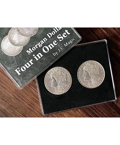 Four in One Morgan Dollar Set Magic Tricks Coins Gimmicks Magia Close Up Stage Illusions Prop Magic Mentalism $49.87 Magic Ki...