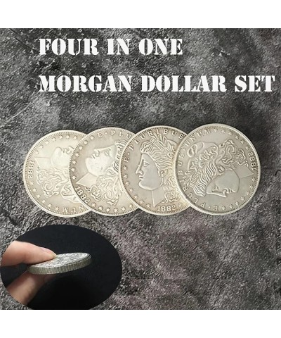 Four in One Morgan Dollar Set Magic Tricks Coins Gimmicks Magia Close Up Stage Illusions Prop Magic Mentalism $49.87 Magic Ki...