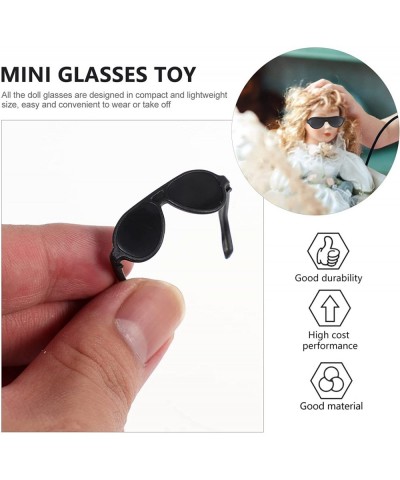 80pcs Doll Sunglasses Mini Plastic Dolls Sunglasses Black Sunglasses for Dollhouse DIY Crafts Dollhouse Accessories Decorate ...