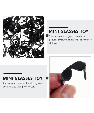 80pcs Doll Sunglasses Mini Plastic Dolls Sunglasses Black Sunglasses for Dollhouse DIY Crafts Dollhouse Accessories Decorate ...