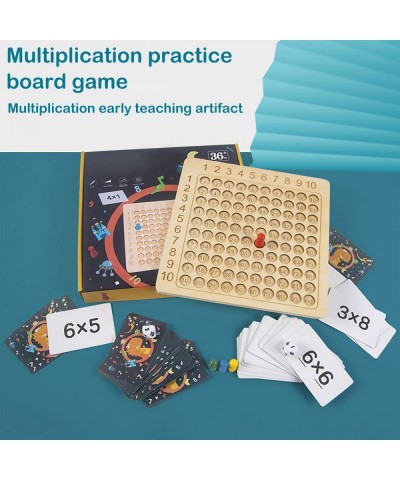 Wooden Math Multiplication Board Montessori Children Counting Toy Educational Multiplication Board Game Wooden Math Blocks Bo...