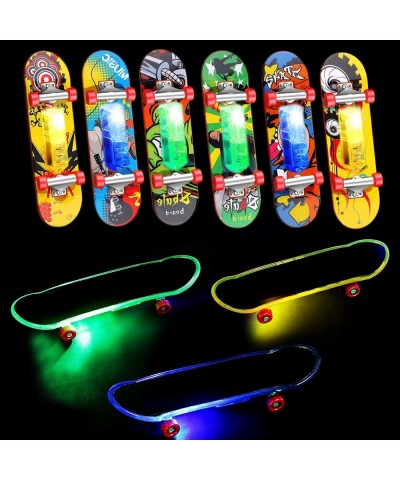 Mini Finger Skateboards for Kids Set of 25 Light up Mini Finger Toys LED Fingerboard Hand Skateboard for Creative Fingertips ...