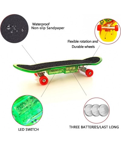 Mini Finger Skateboards for Kids Set of 25 Light up Mini Finger Toys LED Fingerboard Hand Skateboard for Creative Fingertips ...