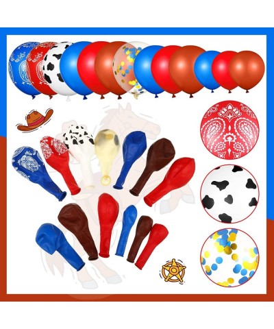 130 Pieces Western Cow Boy Balloon Arch Garland Blue Red Cowboy Bandana Latex Balloons Western Theme Supplies for Party Boys ...