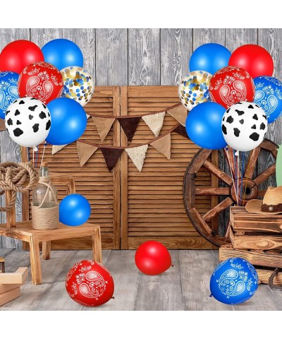 130 Pieces Western Cow Boy Balloon Arch Garland Blue Red Cowboy Bandana Latex Balloons Western Theme Supplies for Party Boys ...