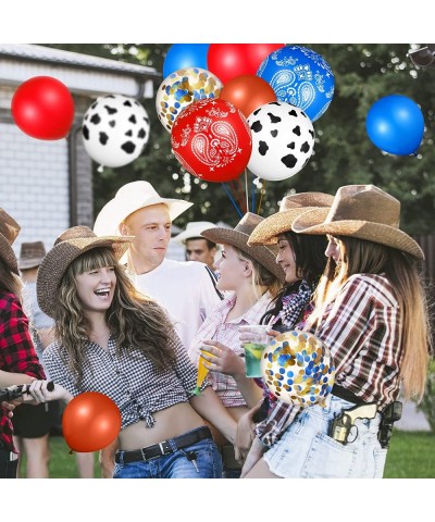 130 Pieces Western Cow Boy Balloon Arch Garland Blue Red Cowboy Bandana Latex Balloons Western Theme Supplies for Party Boys ...