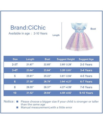 Sparkle Unicorn Rainbow Tulle Ball Gowns Tutu Princess Theme Party Cosplay Costume 2-10Years $51.96 Kids' Costumes