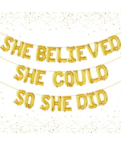 Large She Believed She Could So She Did Banner - 16 Inch Graduation Banner | She Believed She Could So She Did Graduation 202...