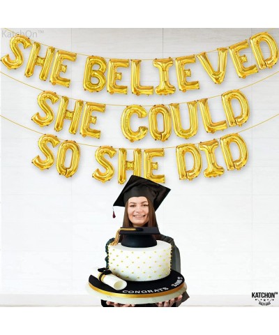 Large She Believed She Could So She Did Banner - 16 Inch Graduation Banner | She Believed She Could So She Did Graduation 202...