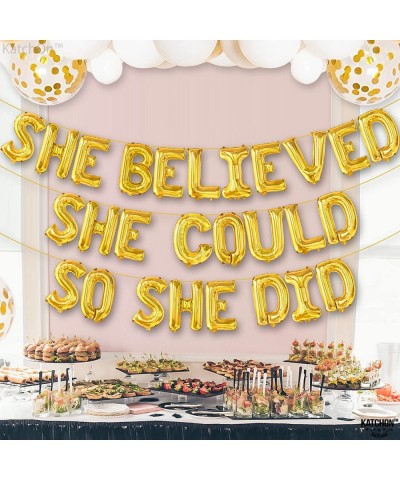 Large She Believed She Could So She Did Banner - 16 Inch Graduation Banner | She Believed She Could So She Did Graduation 202...