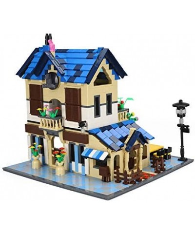 Rural Villa French Lodge 1298 Piece City Street Modular Building Blocks Bricks Set City Creator Architectural Model House Bui...