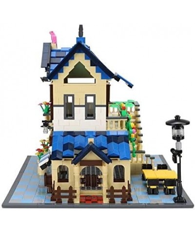 Rural Villa French Lodge 1298 Piece City Street Modular Building Blocks Bricks Set City Creator Architectural Model House Bui...