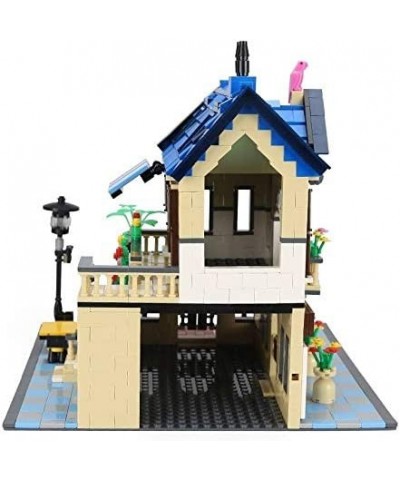 Rural Villa French Lodge 1298 Piece City Street Modular Building Blocks Bricks Set City Creator Architectural Model House Bui...