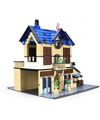 Rural Villa French Lodge 1298 Piece City Street Modular Building Blocks Bricks Set City Creator Architectural Model House Bui...