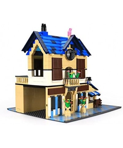 Rural Villa French Lodge 1298 Piece City Street Modular Building Blocks Bricks Set City Creator Architectural Model House Bui...