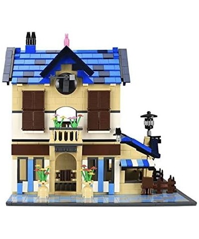 Rural Villa French Lodge 1298 Piece City Street Modular Building Blocks Bricks Set City Creator Architectural Model House Bui...