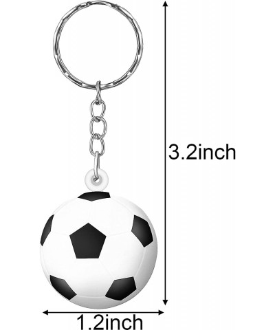 30 Pack Soccer Keychains Soccer Stress Ball Sports Ball Keychains Soccer Key Chain for Boys School Carnival Reward Party Bag ...