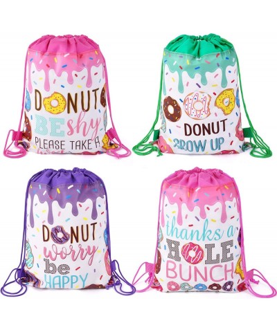 Donut Birthday Party Supplies Donut Grow Up Gift Goody Bags Drawstring Bags for Donut Theme Birthday Party Decorations Set of...