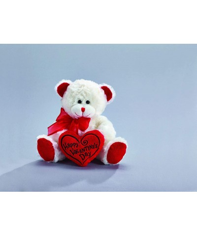 Happy Valentine's Day Bear 8" Animal Plush- White with Red Message Pillow $44.30 Stuffed Animals & Teddy Bears