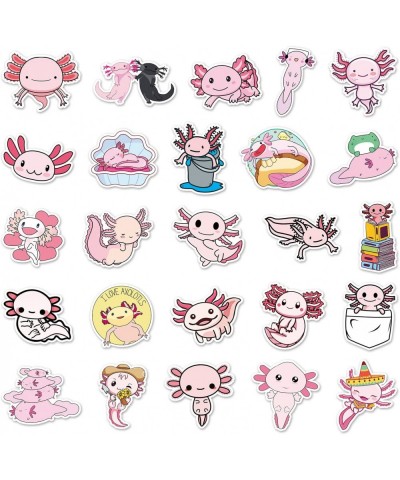 Salamander Animal Stickers for Water Bottles Cartoon Axolotl Vinyl Waterproof Stickers for Laptops 50 Pcs Kids Teens Adults S...