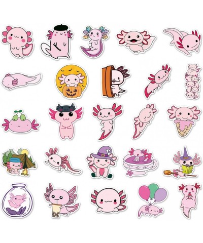 Salamander Animal Stickers for Water Bottles Cartoon Axolotl Vinyl Waterproof Stickers for Laptops 50 Pcs Kids Teens Adults S...